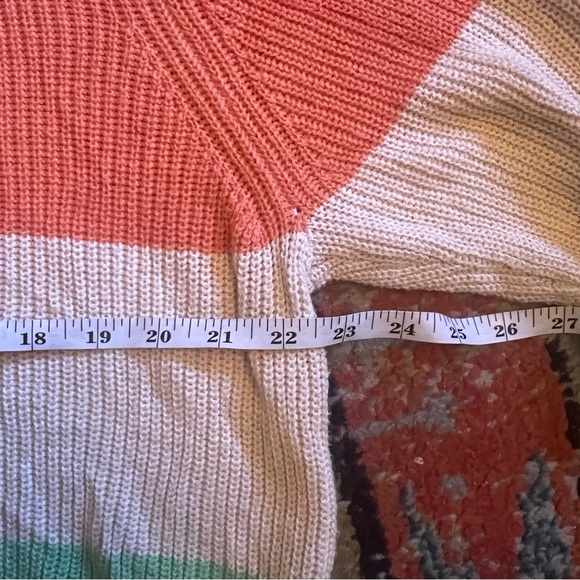 Cotton:On cotton cropped sweater in rainbow stripe print - Picture 3 of 7